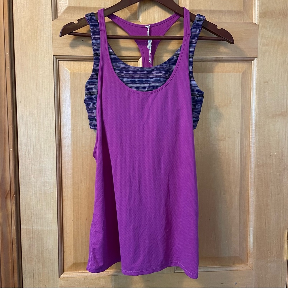 Lululemon Purple Tank with Built-in Sports Bra Size 8